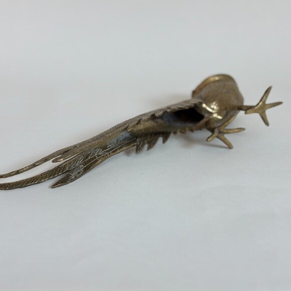Vintage Brass Pheasant Figurine Large Table Top Decor - Picture 4 of 7